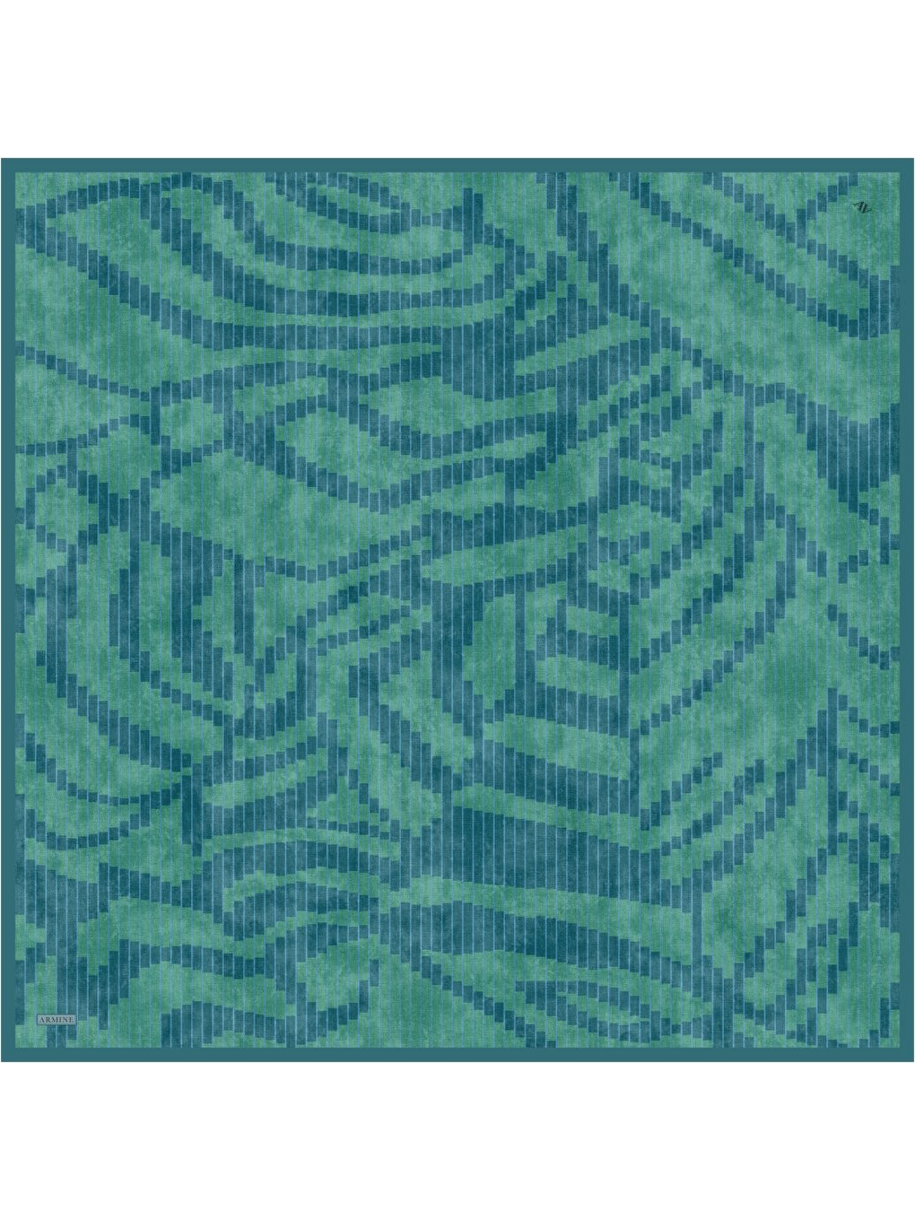 Petrol Saf İpek Twill Eşarp 9525D 86-4