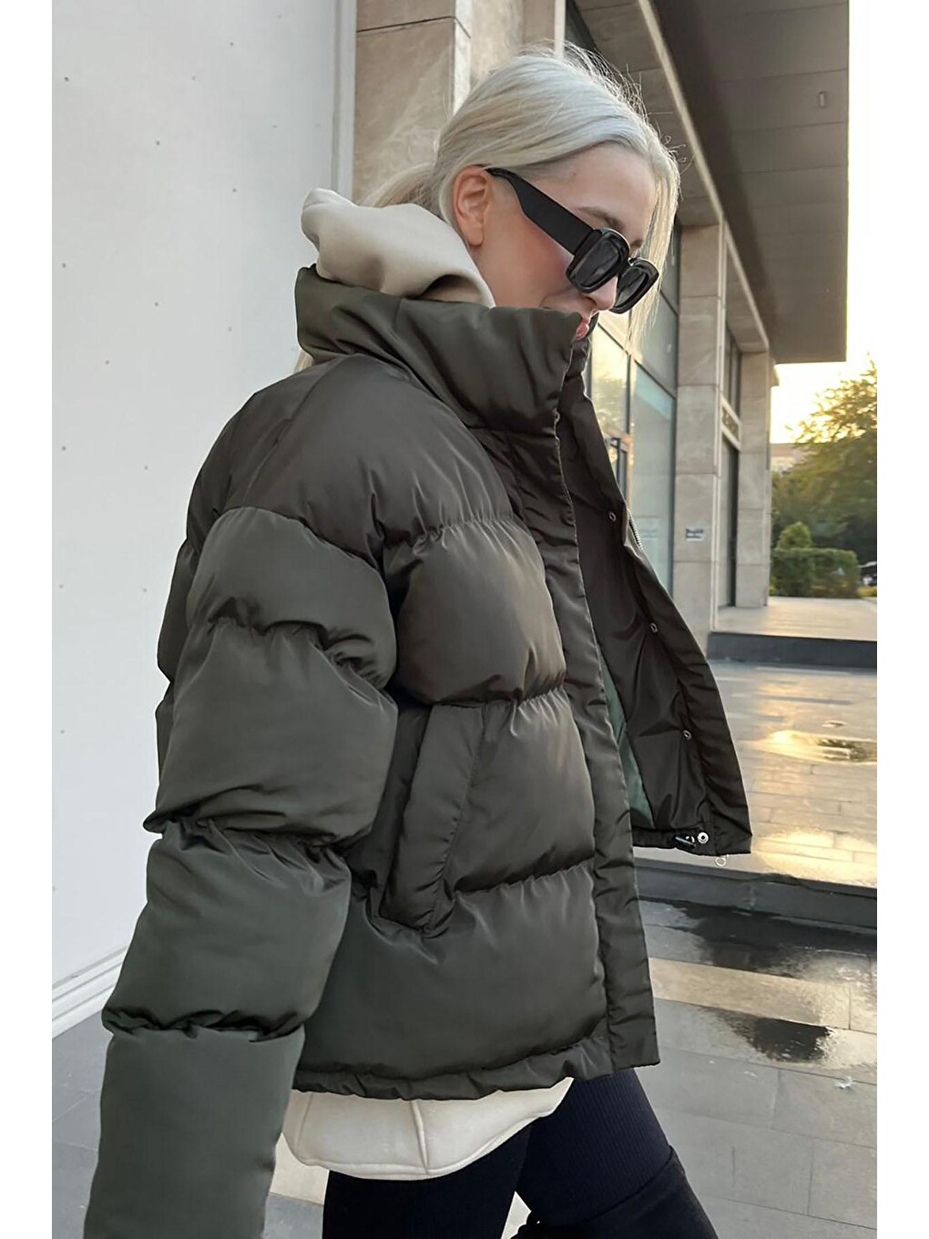 Haki Oversize Basic Mont Mg1549-1