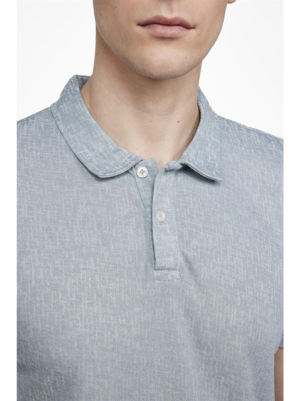 Yeşil Erkek Slim Fit Dar Kesim Pamuklu Örme Mint Polo Yaka Tişört-2