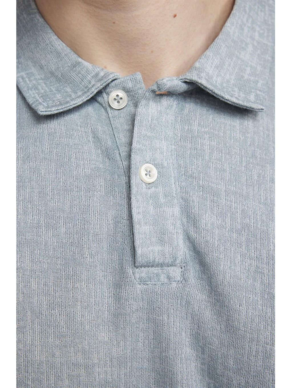 Yeşil Erkek Slim Fit Dar Kesim Pamuklu Örme Mint Polo Yaka Tişört-4