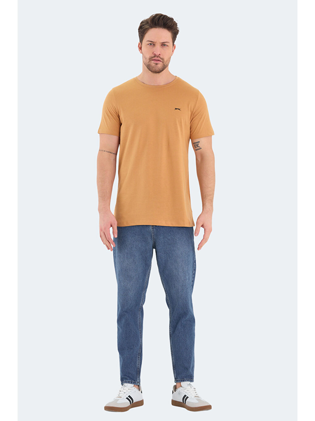 Sarı ROSALVA Erkek Tişört Hardal-6