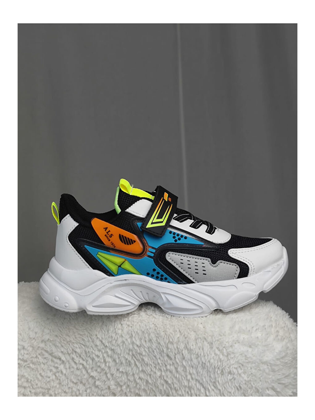 Mavi PANTER Kalın Taban Cırtlı ve Bağcıklı Unisex Çocuk Sneaker Spor Ayakkabı-5