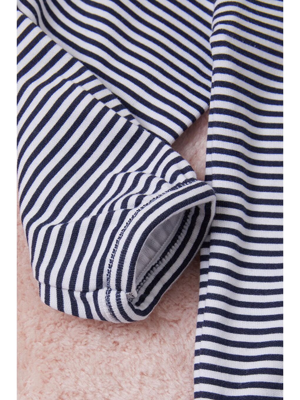 Lacivert Kız Bebek Dantel Yakalı Uzun Kol Çıtçıtlı Badi 16836-1