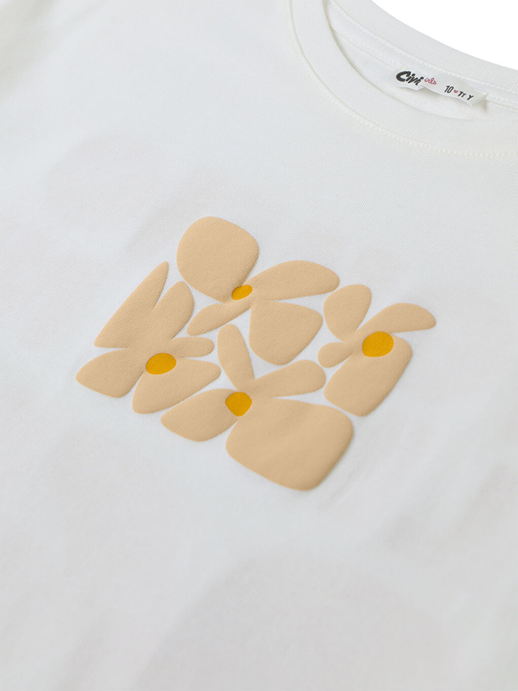 Girls Kız Çocuk Tişört 10-13 Yaş Ekru-4