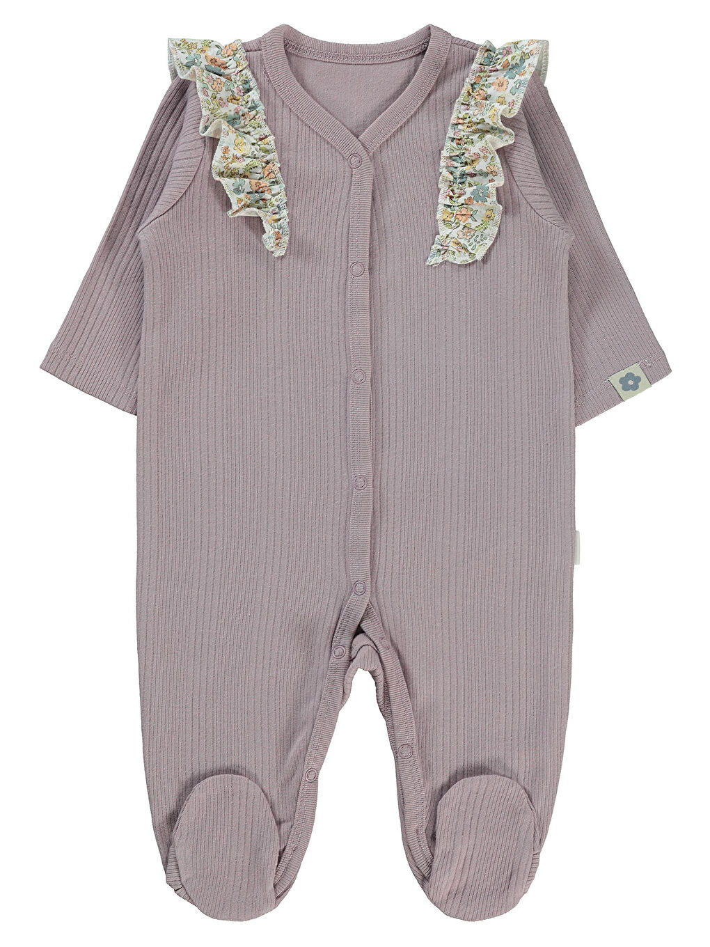 Baby Kız Bebek Patikli Tulum 1-6 Ay Soft Lila