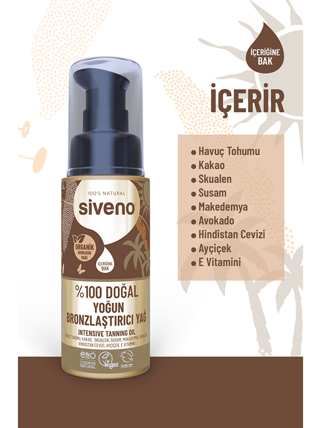 %100 Doğal Bronzlaştırıcı Yağ Organik Avokado Yağı Nemlendirici Yoğun Bronzlaştırıcı 50 ml-3