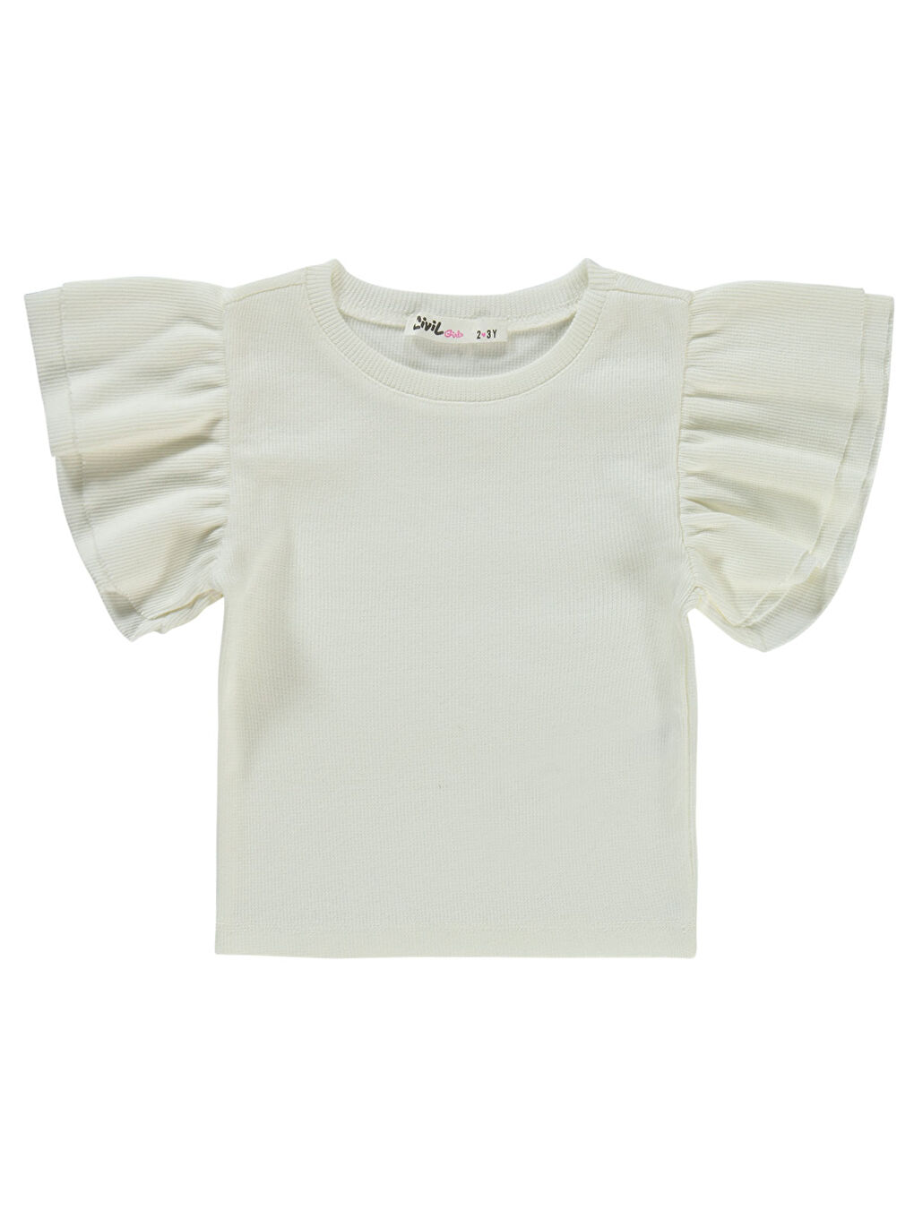 Girls Kız Çocuk Tişört 2-5 Yaş Ekru
