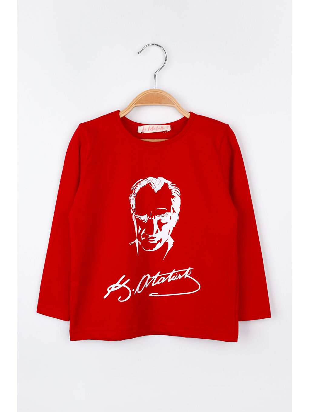 Siyah Atatürk Baskılı Kız Çocuk Tişört-1