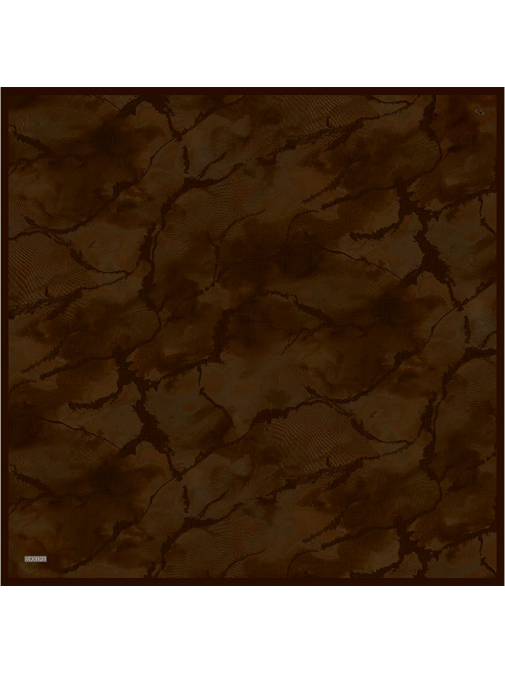 Kahverengi Saf İpek Twill Eşarp 9501d 56-2