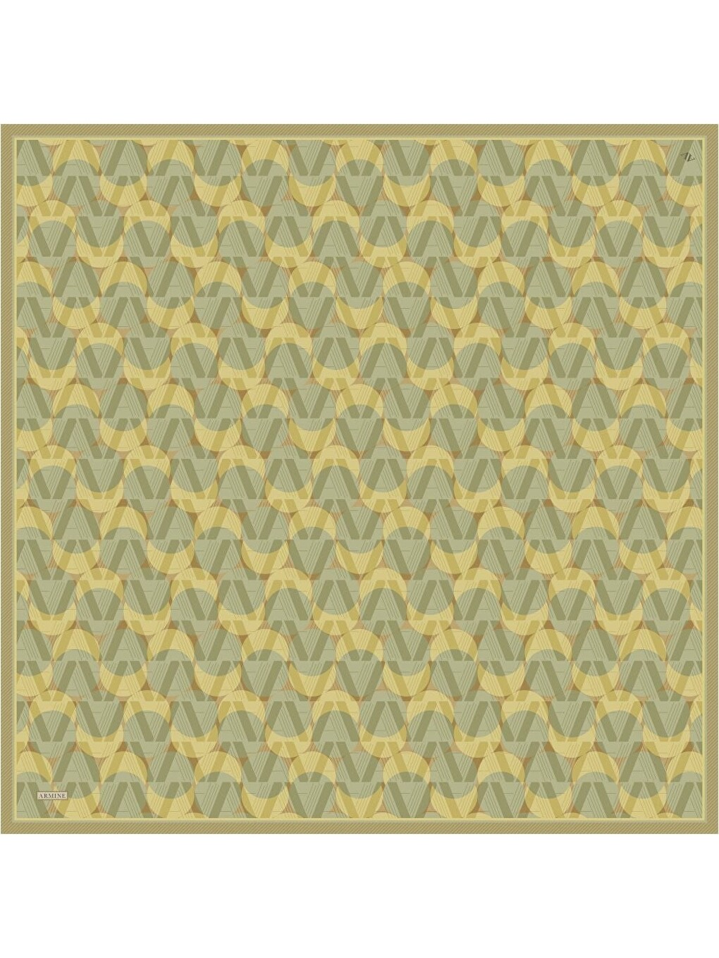Yeşil Saf İpek Twill Eşarp 9541d 84-4