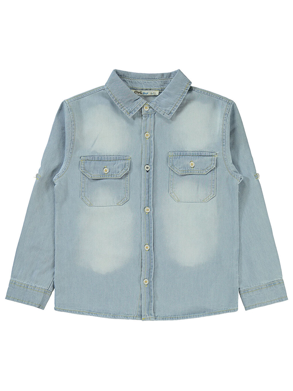 Boys Erkek Çocuk Gömlek 6-9 Yaş Açık Mavi