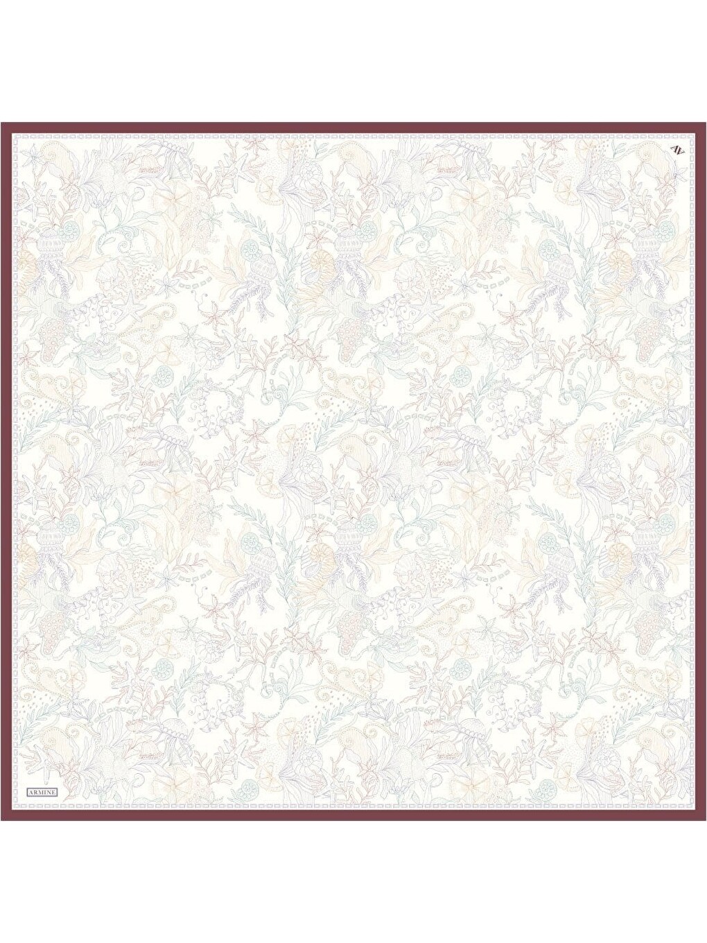 Ekru Saf İpek Sura Eşarp 9545D 51-4