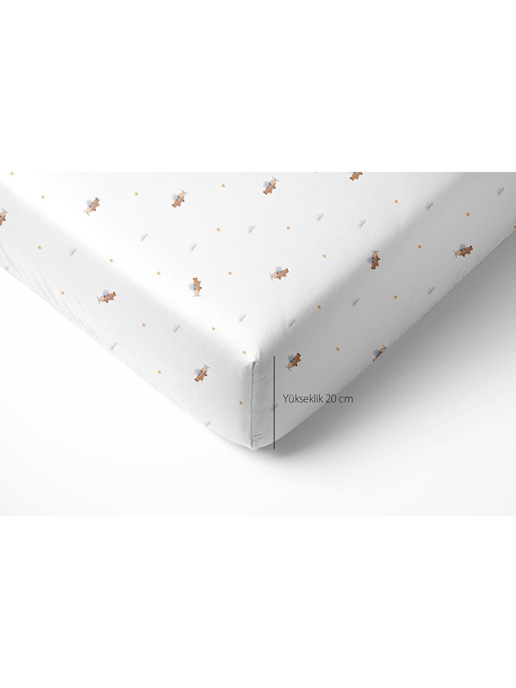 Casadora Baby Beyaz 100% Pamuk Saten Bebek Lastikli Çarşaf - 70x140 cm - 3