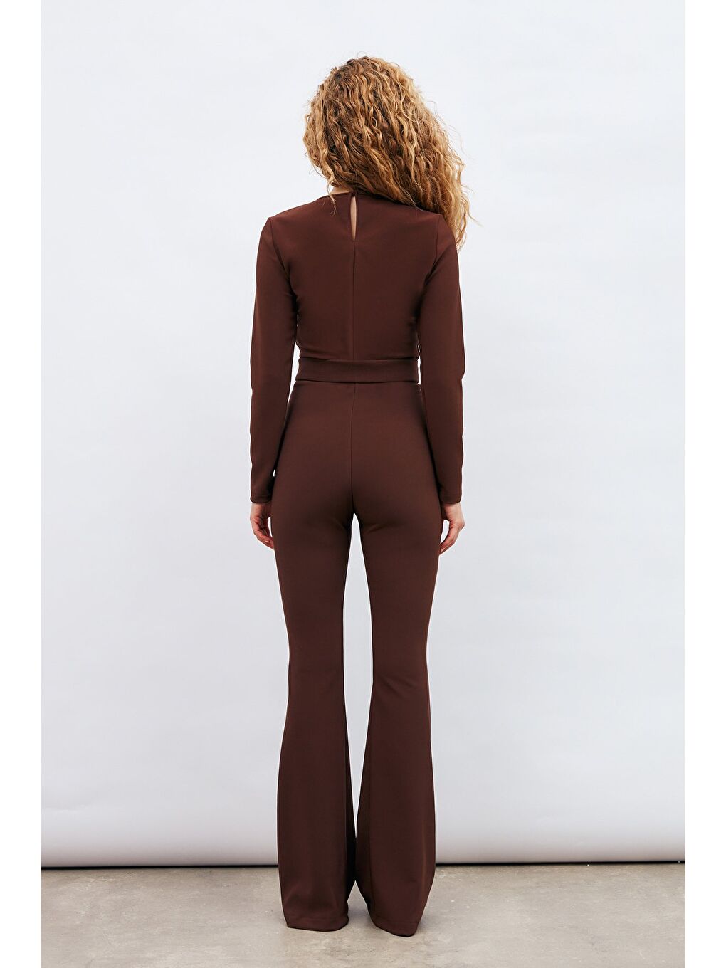 Kahverengi İspanyol Paça Pantolon - Kahve-6