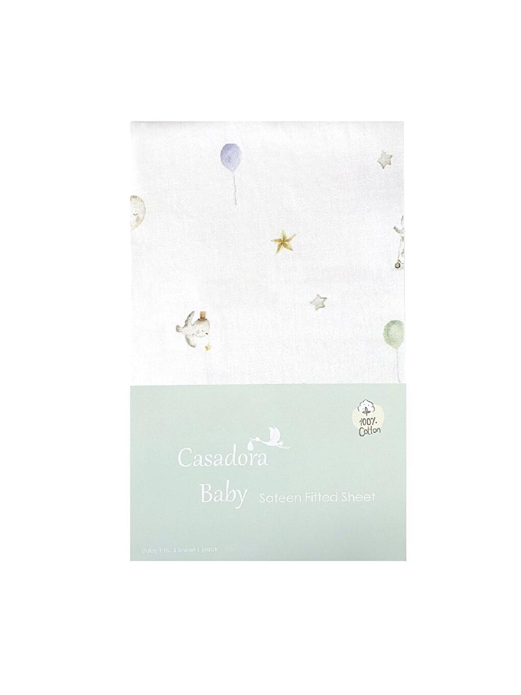 Casadora Baby Karişik 100% Pamuk Saten Bebek Lastikli Çarşaf - 70x140 cm