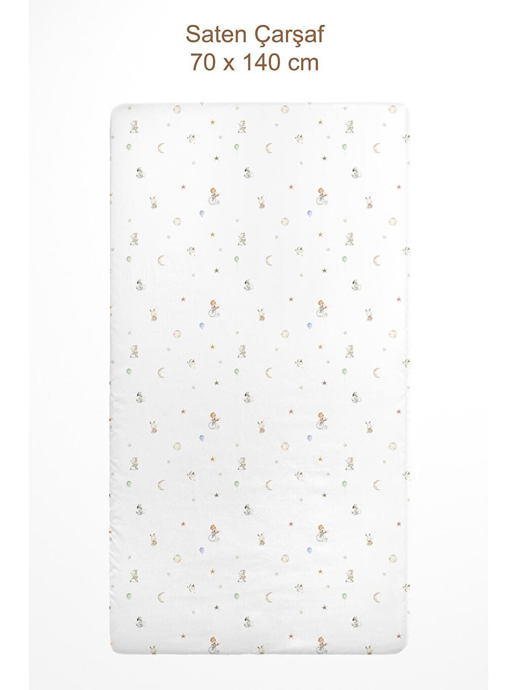 Casadora Baby Karişik 100% Pamuk Saten Bebek Lastikli Çarşaf - 70x140 cm - 1