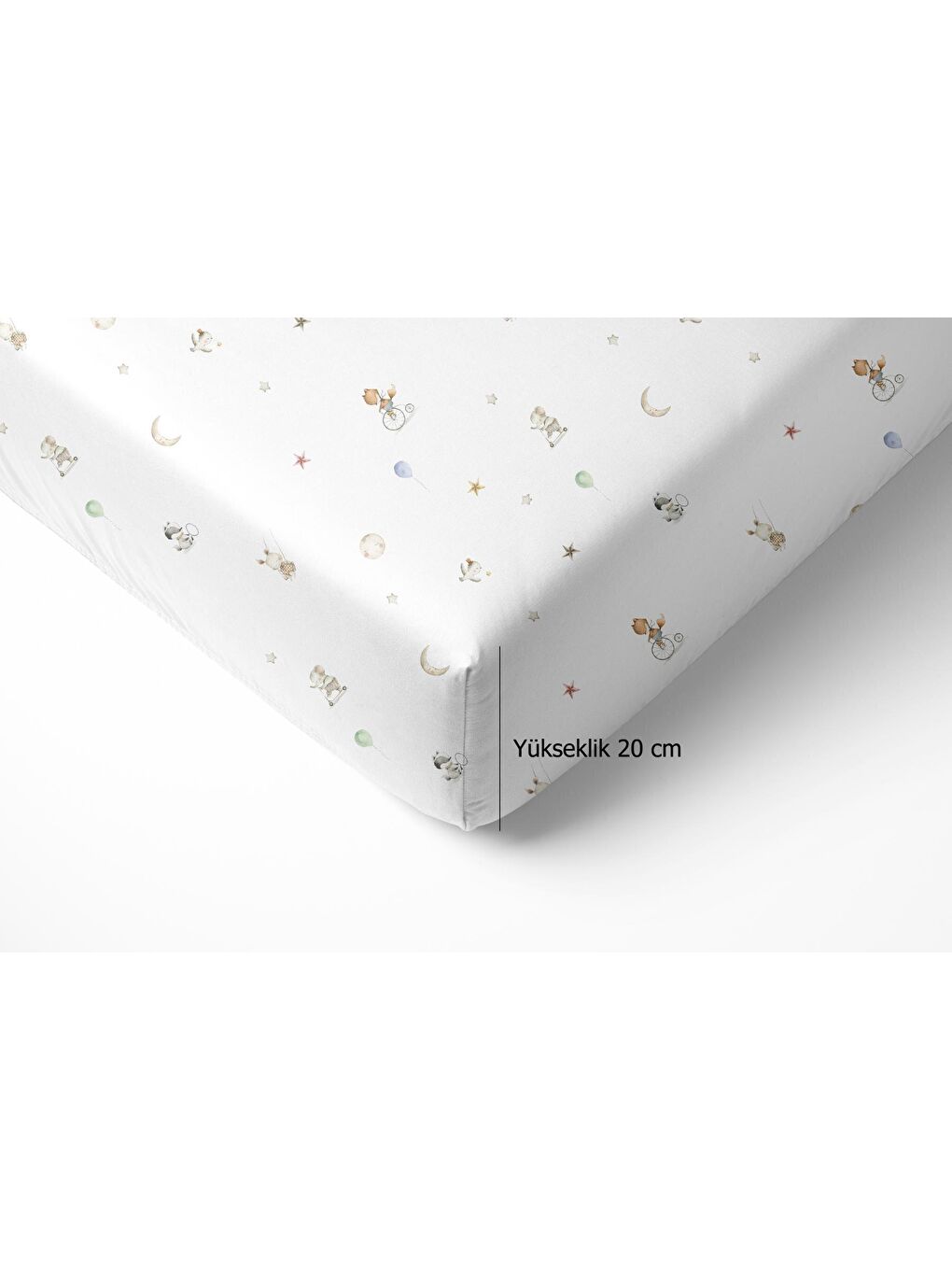 Casadora Baby Karişik 100% Pamuk Saten Bebek Lastikli Çarşaf - 70x140 cm - 2