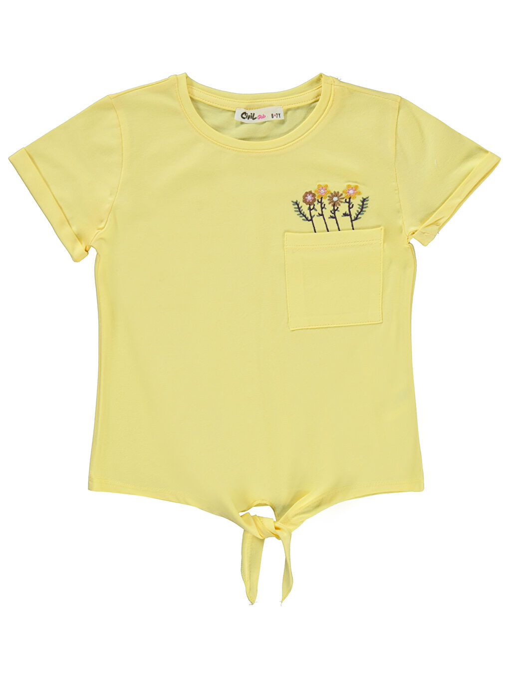 Girls Kız Çocuk Tişört 6-9 Yaş Açık Sarı