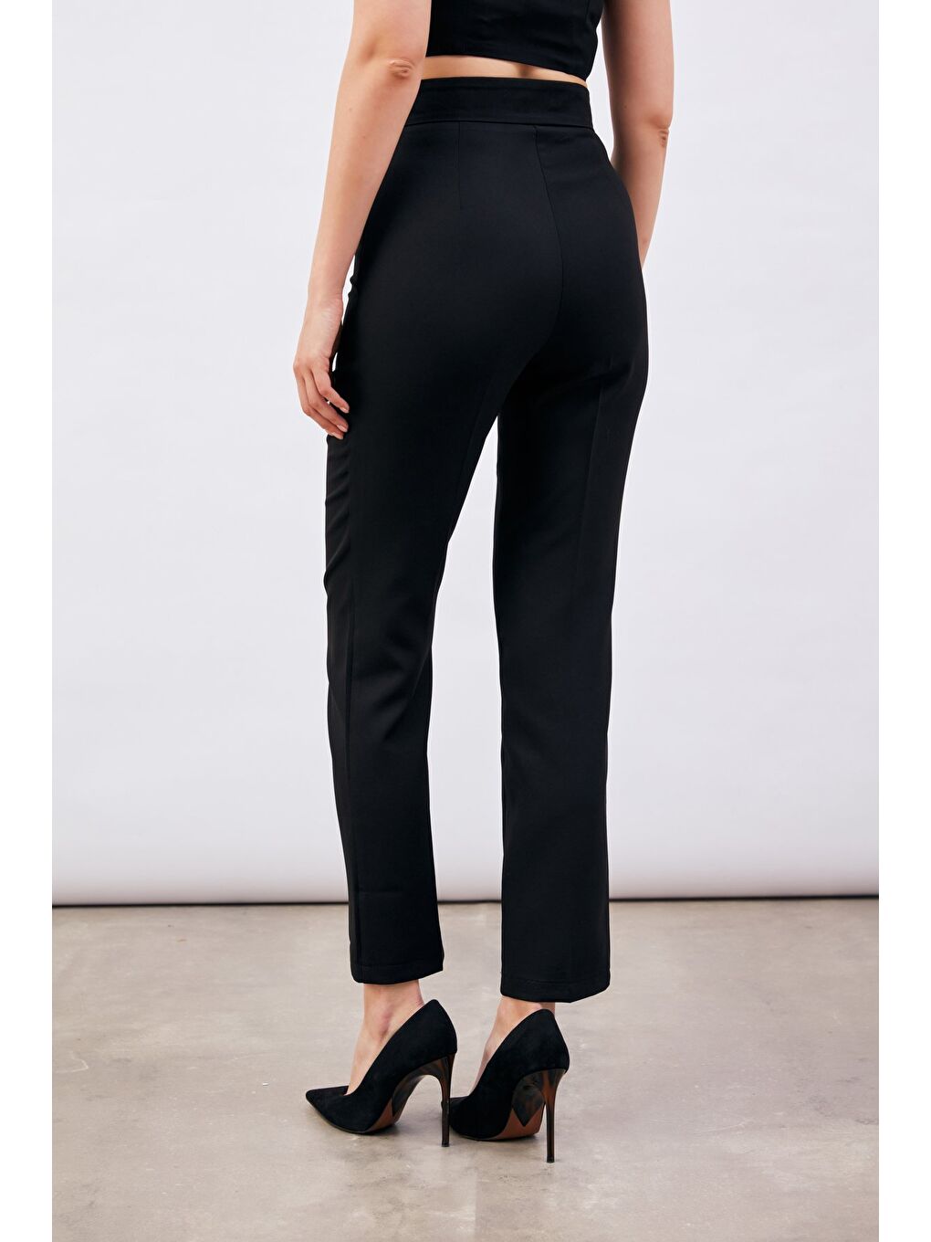 Aksesuar Detaylı Pantolon - Siyah-4