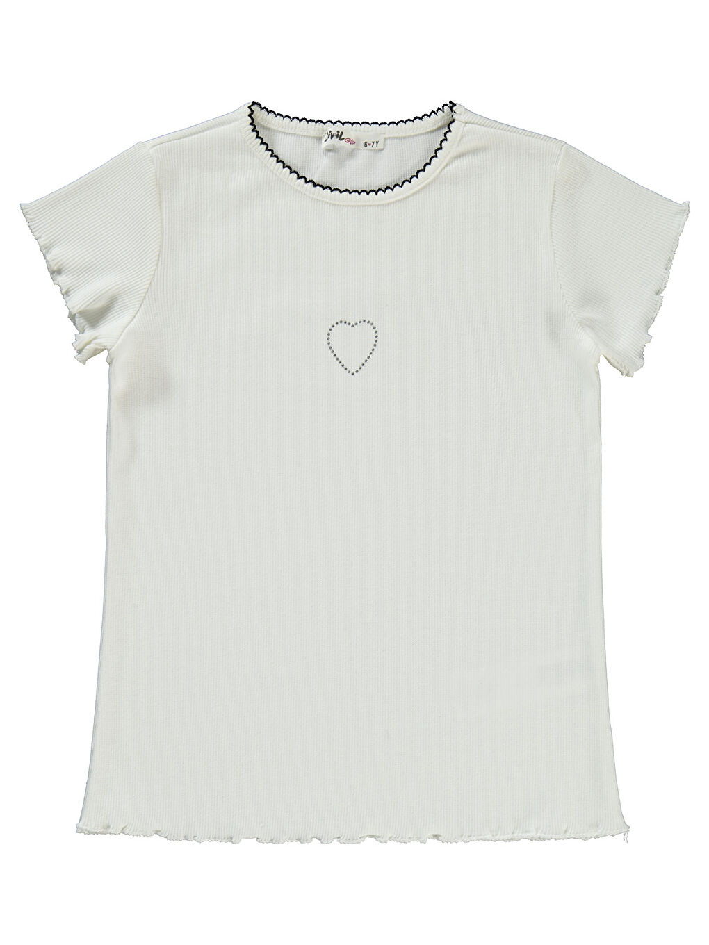 Girls Kız Çocuk Tişört 10-13 Yaş Ekru