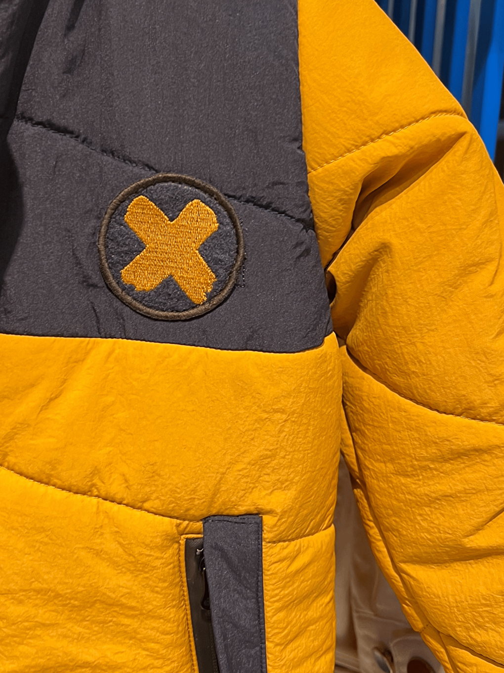 Sarı Hardal- Laci Su Geçirmez Parçalı Elyaflı Unisex Çocuk Mont-1