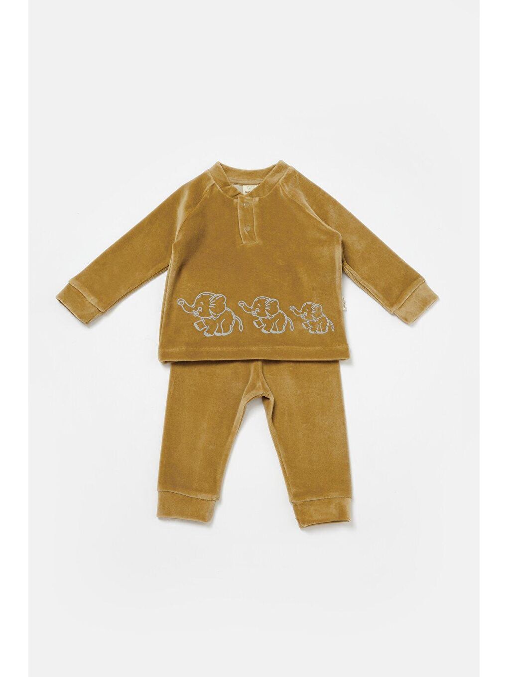 Sarı Kadife Alt & Üst Takım-2