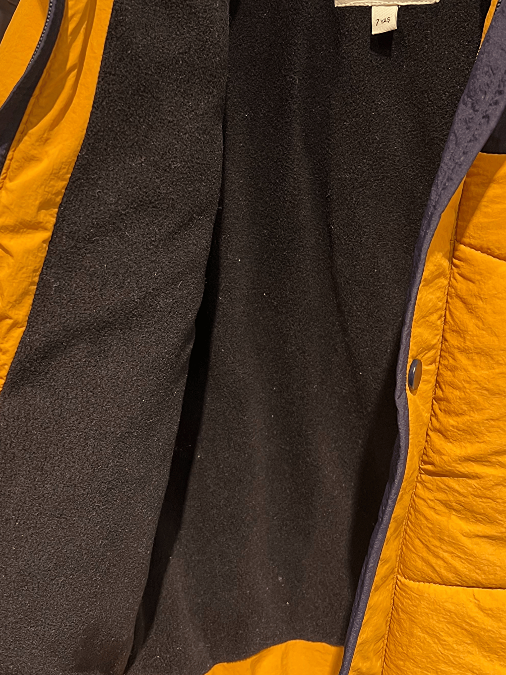 Sarı Hardal- Laci Su Geçirmez Parçalı Elyaflı Unisex Çocuk Mont-2