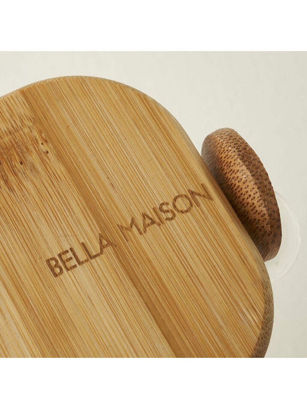 Bej Alice Bambu Kapaklı 3'lü Kavanoz Seti Naturel (500 cc)-1