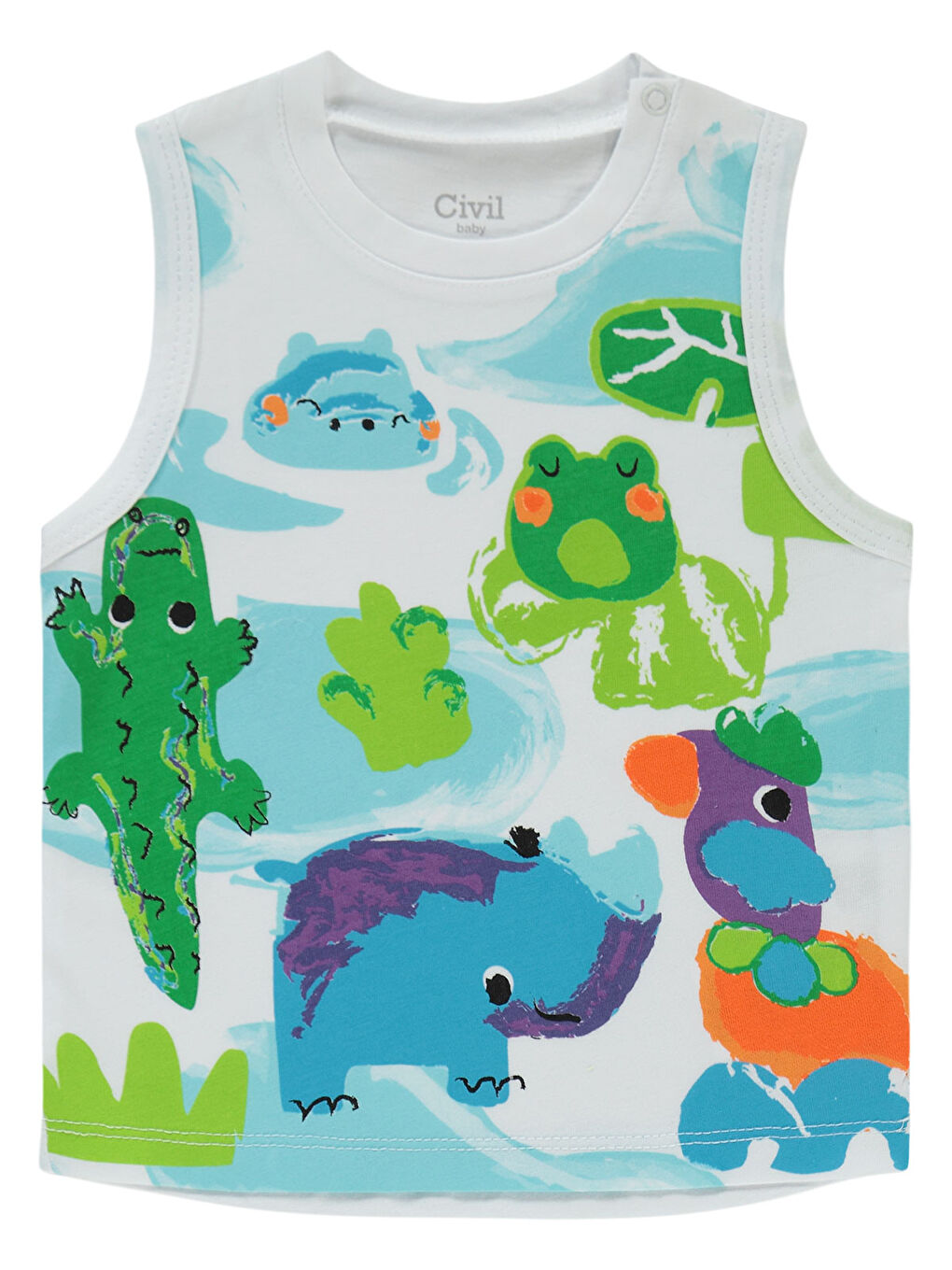 Baby Erkek Bebek Şortlu Takım 6-18 Ay Beyaz-2