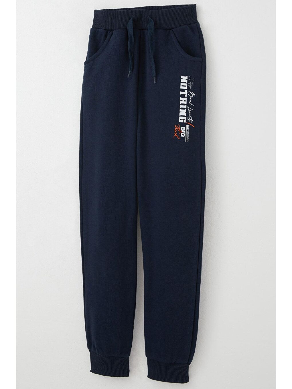 Erkek Çocuk Eşofman Takım Yazı Baskılı Bağcık Aksesuarlı Lacivert (9 Yaş)-10