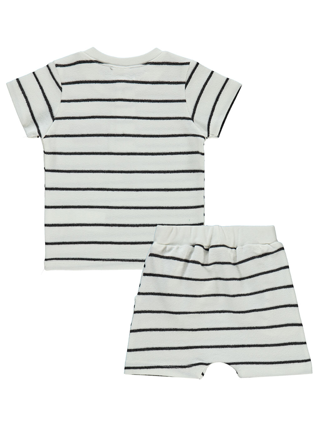 Baby Erkek Bebek Şortlu Takım 6-18 Ay Ekru-1