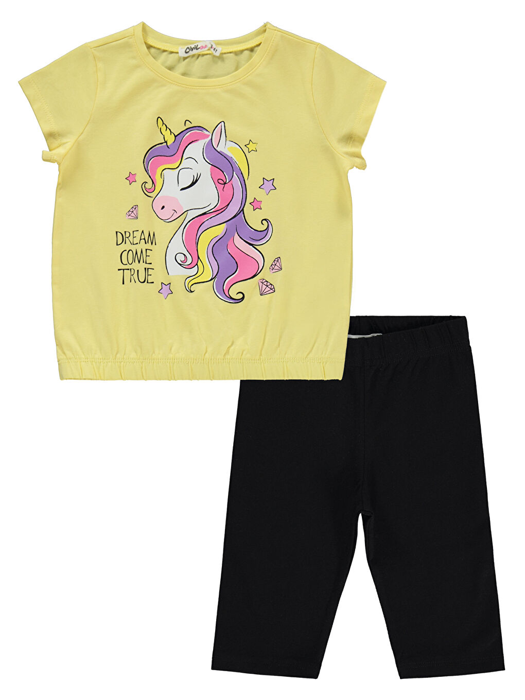 Girls Kız Çocuk Takım 2-5 Yaş Açık Sarı