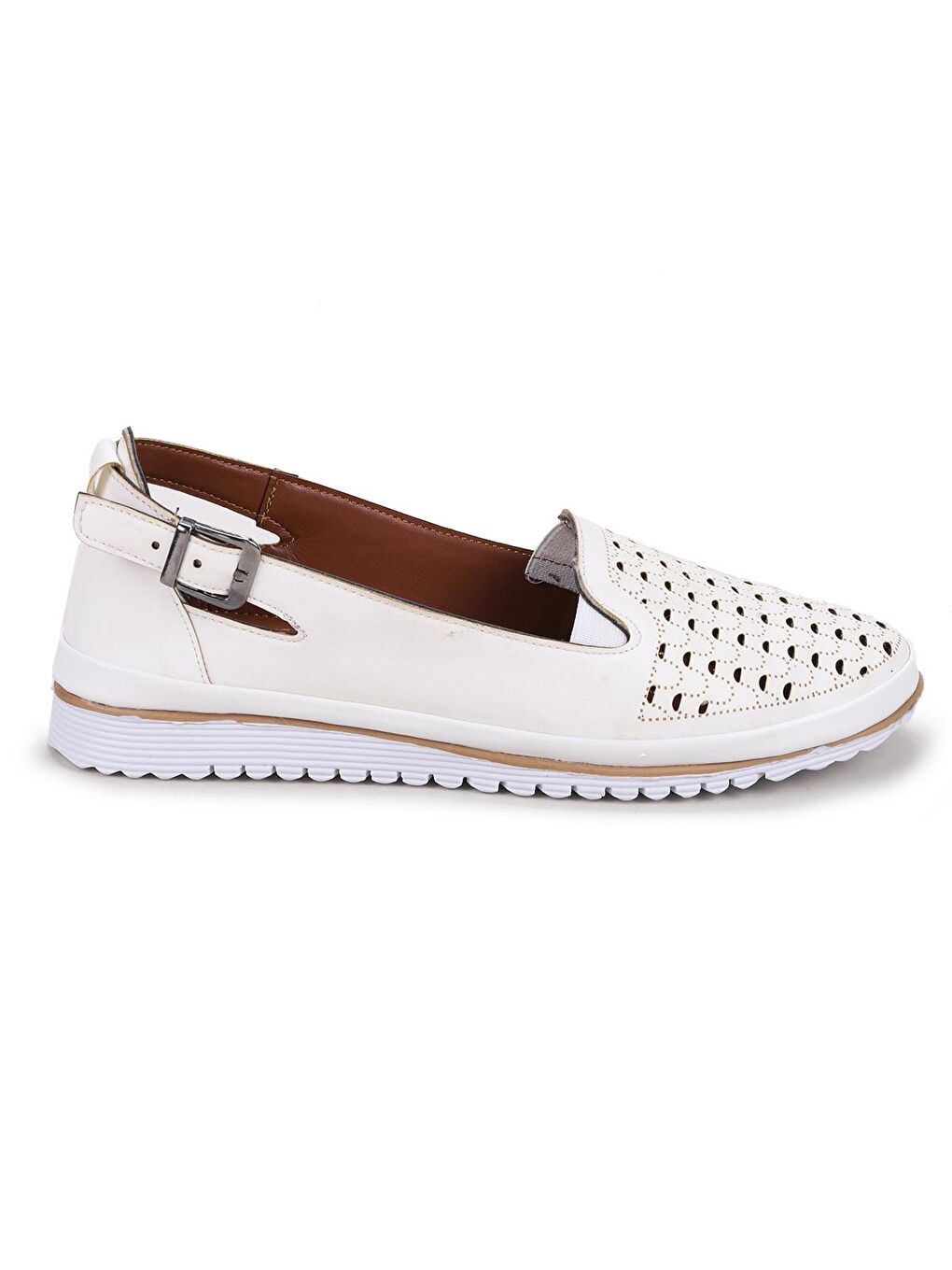 Beyaz Kadın Günlük Babet Ayakkabı Cns 1025-3