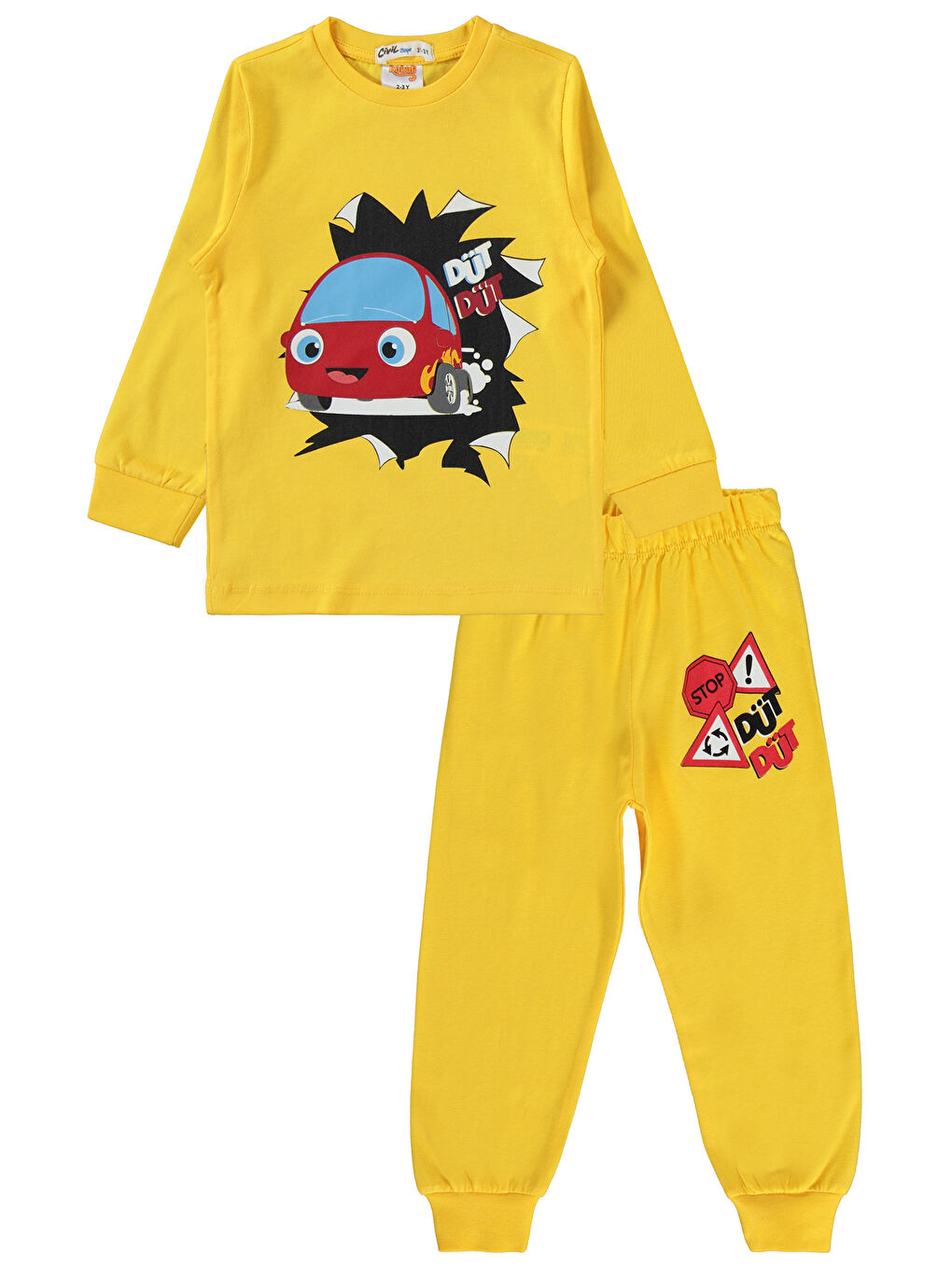Boys Erkek Çocuk Pijama Takımı 2-5 Yaş Sarı