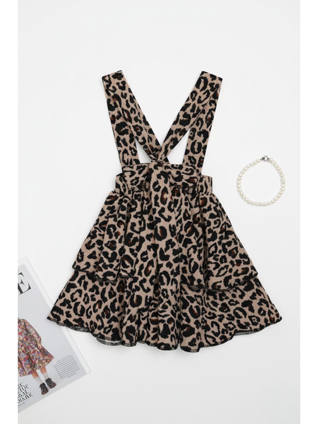 Karışık Kız Çocuk Helen Leopar 23 Nisan 29 Ekim Gösteri Kıyafeti