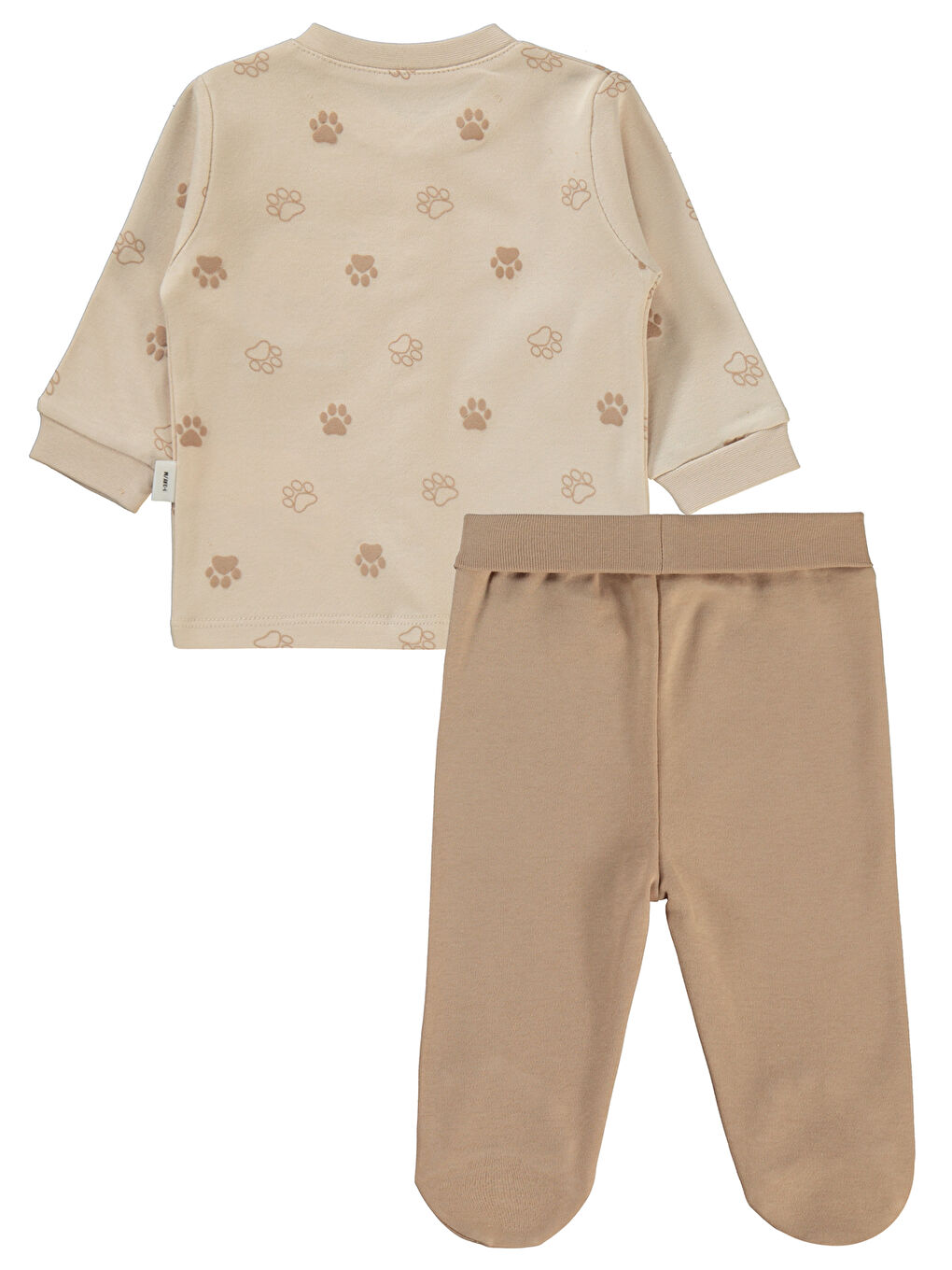 Bej Baby Erkek Bebek Pijama Takımı 1-6 Ay FilDişi-1