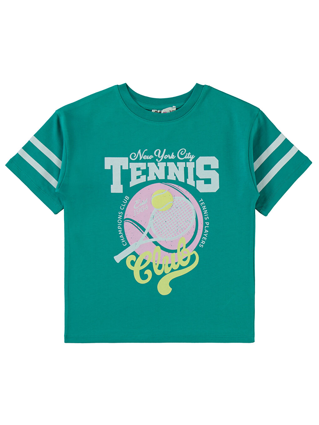 Girls Kız Çocuk Tişört 6-9 Yaş Yeşil