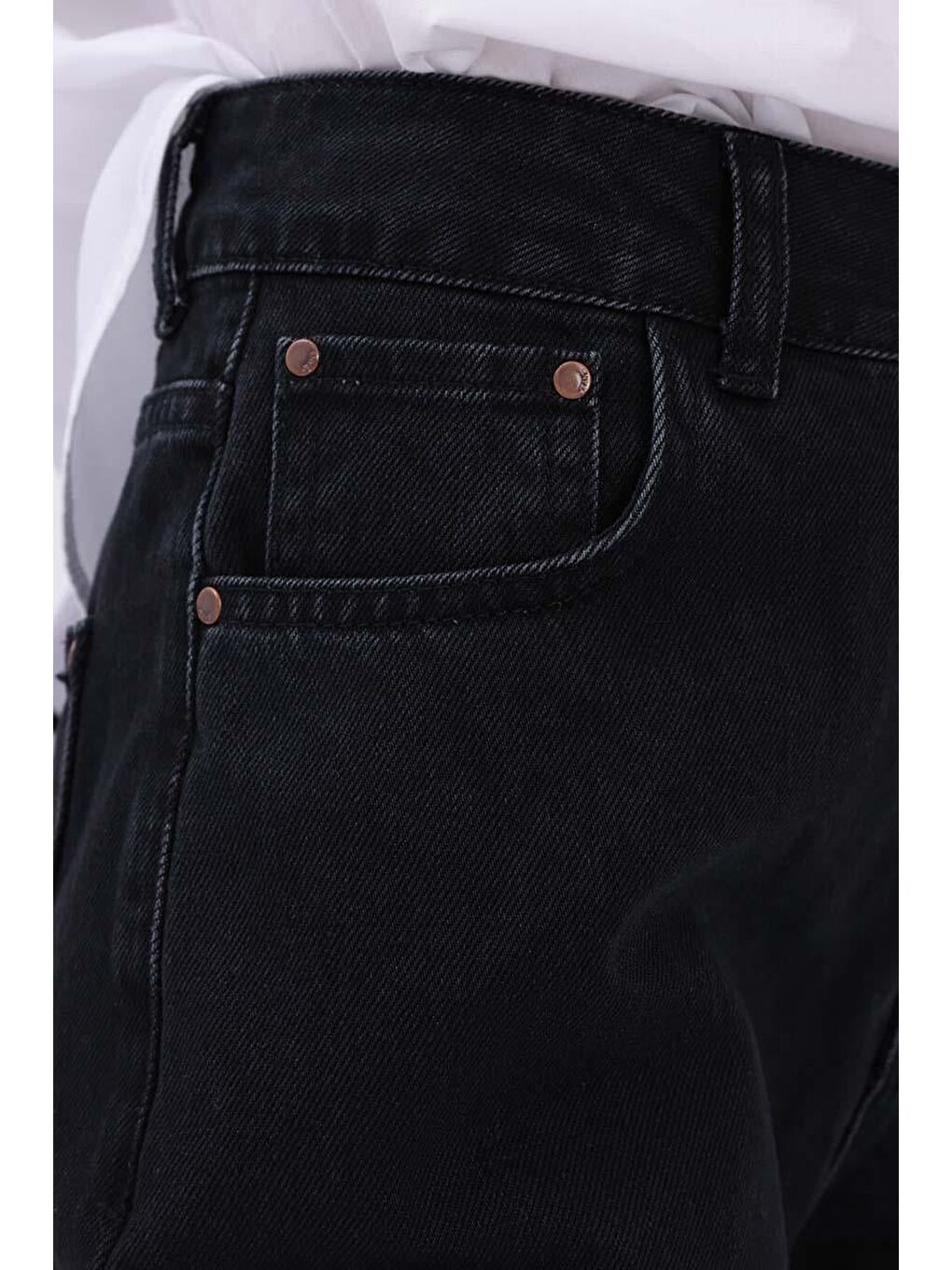 Siyah-Mom Jean Pantolon-4