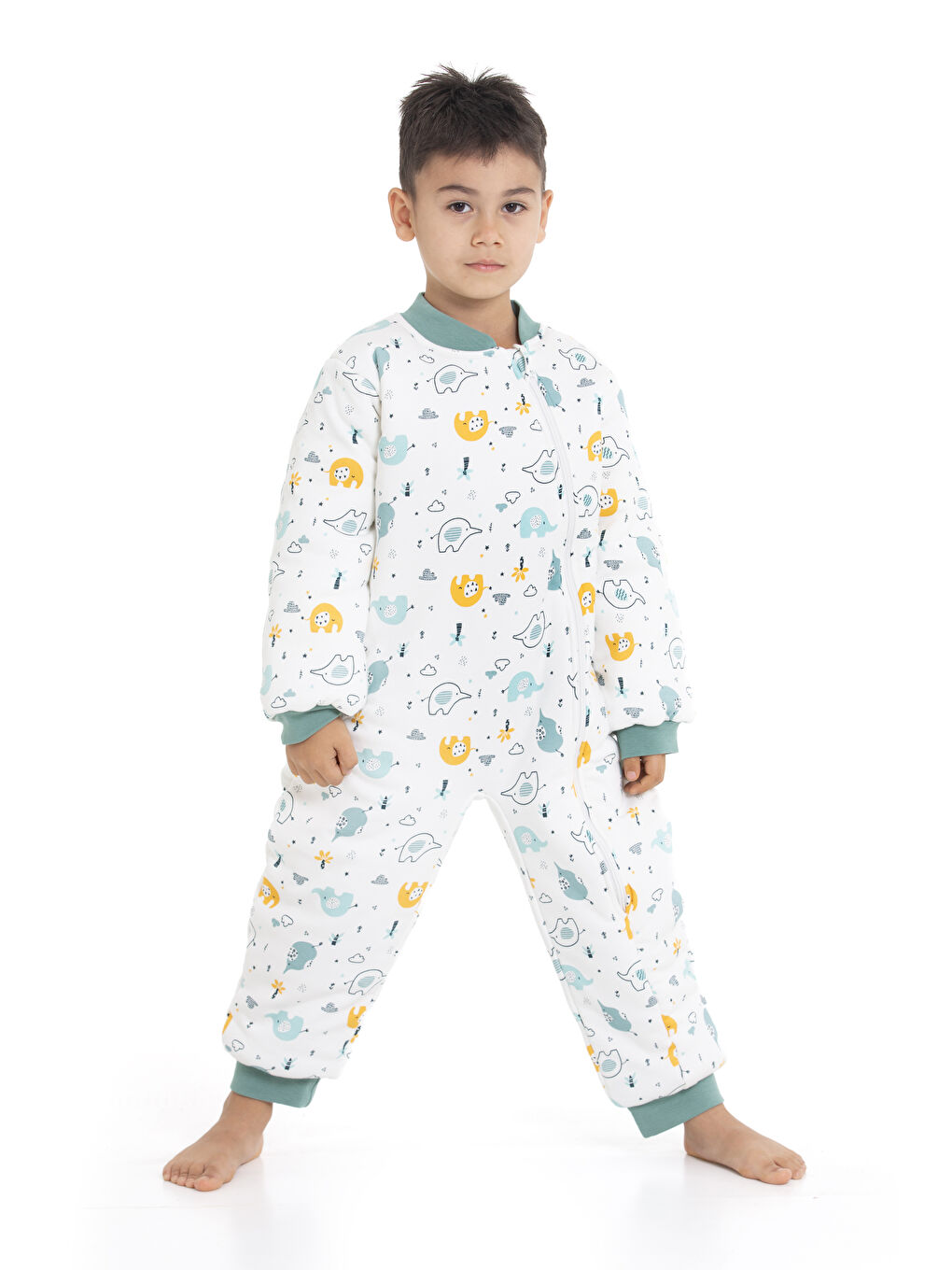 Ekru 2.5 Tog Fil Desenli Uyku Tulumu 1025-4