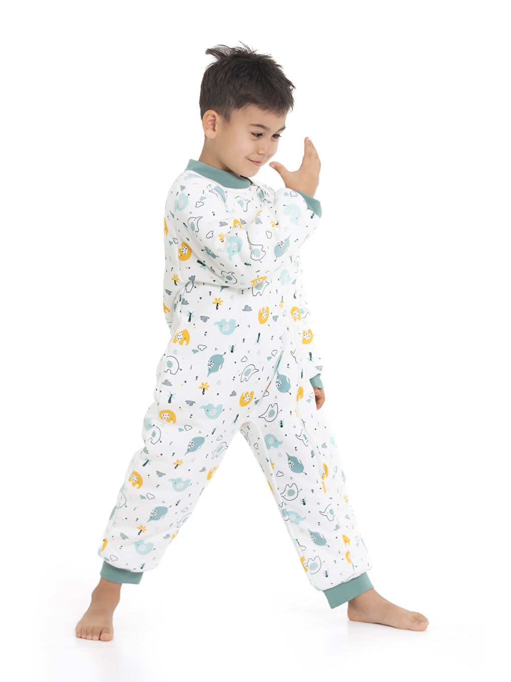 Ekru 2.5 Tog Fil Desenli Uyku Tulumu 1025-5