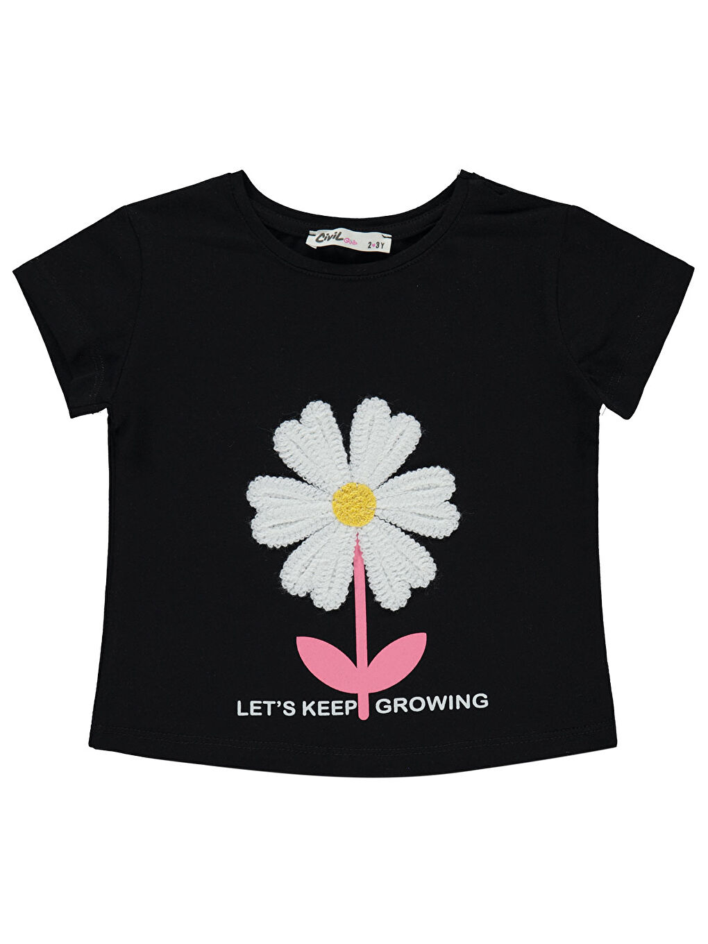 Girls Kız Çocuk Tişört 2-5 Yaş Siyah