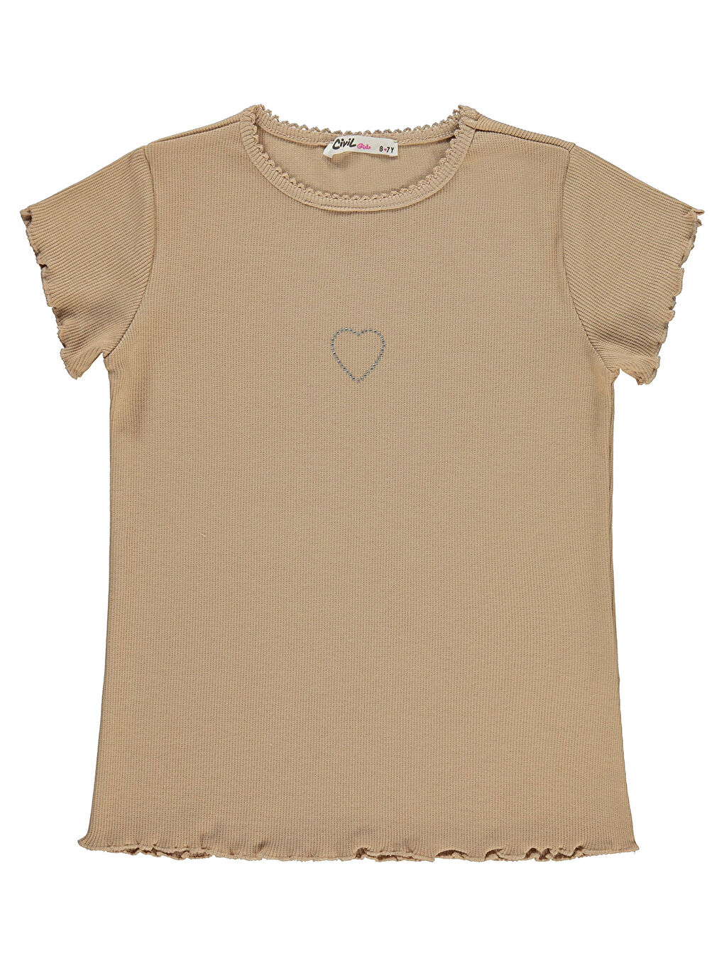 Ekru Girls Kız Çocuk Tişört 10-13 Yaş Yulaf Sütü