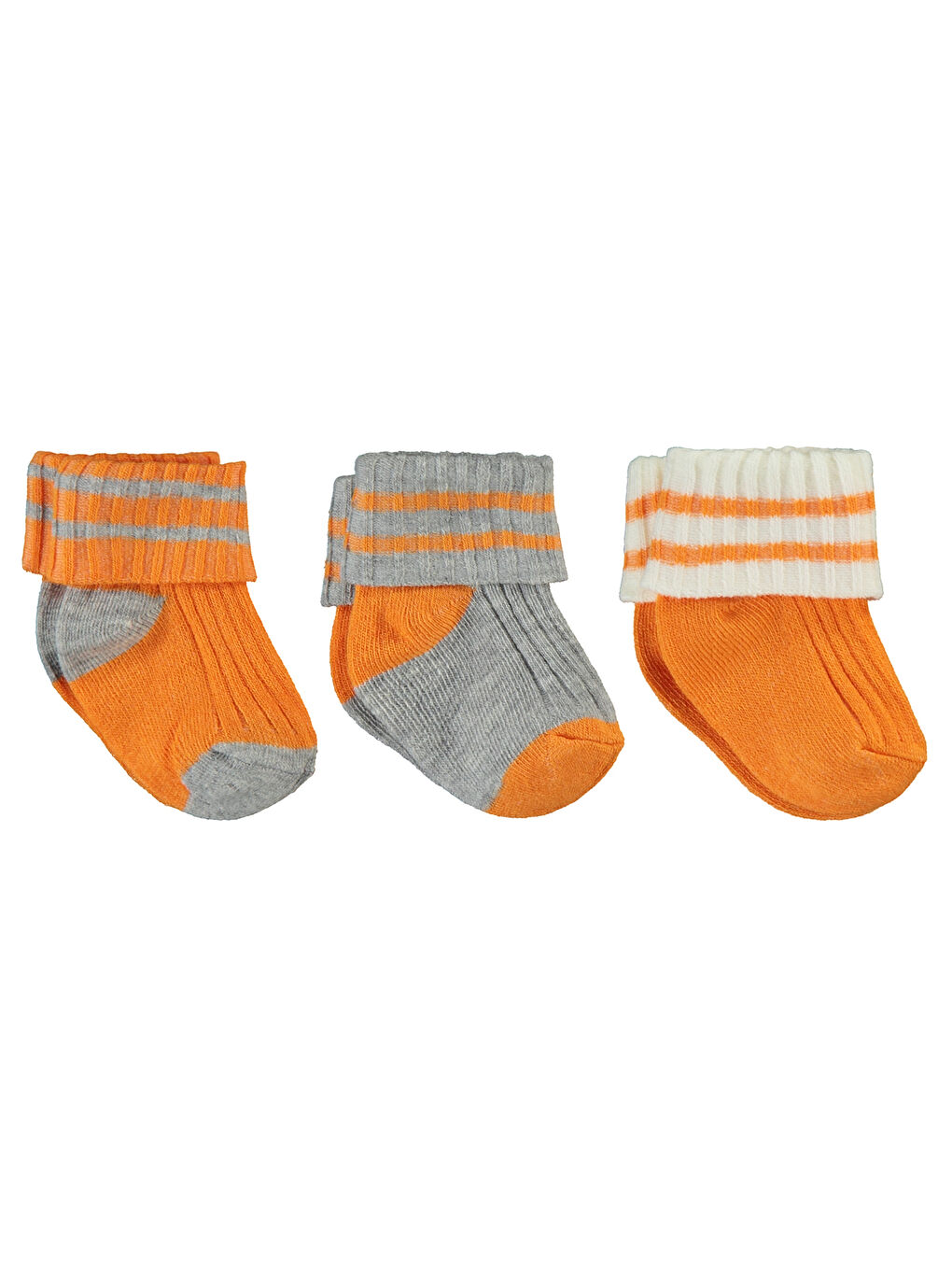Baby Bebek 3'lü Çorap Set 0-24 Ay Turuncu