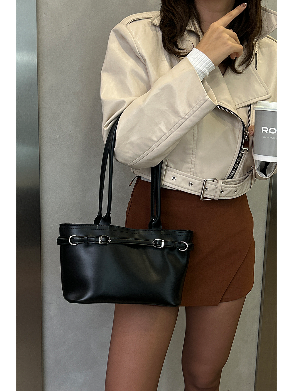 Glove Omuz Çantası Siyah-5