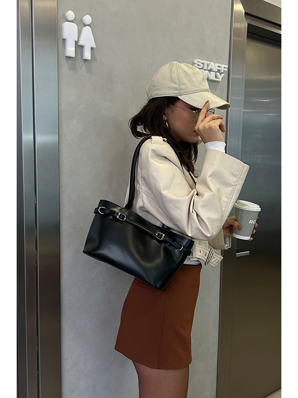 Glove Omuz Çantası Siyah-6