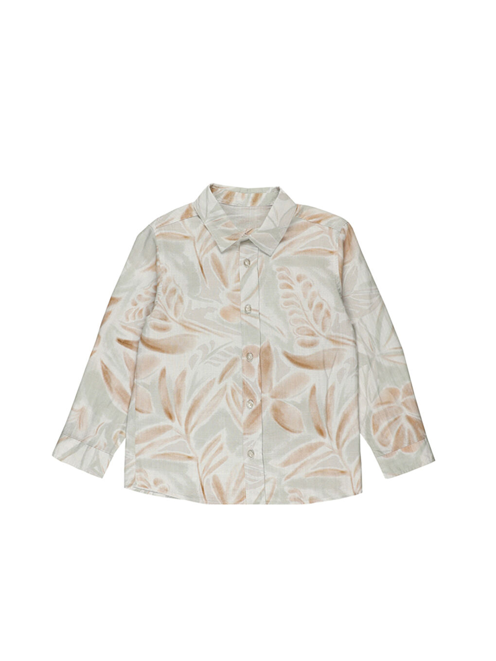 Pembe Erkek Çocuk Baskılı Somon Gömlek-3