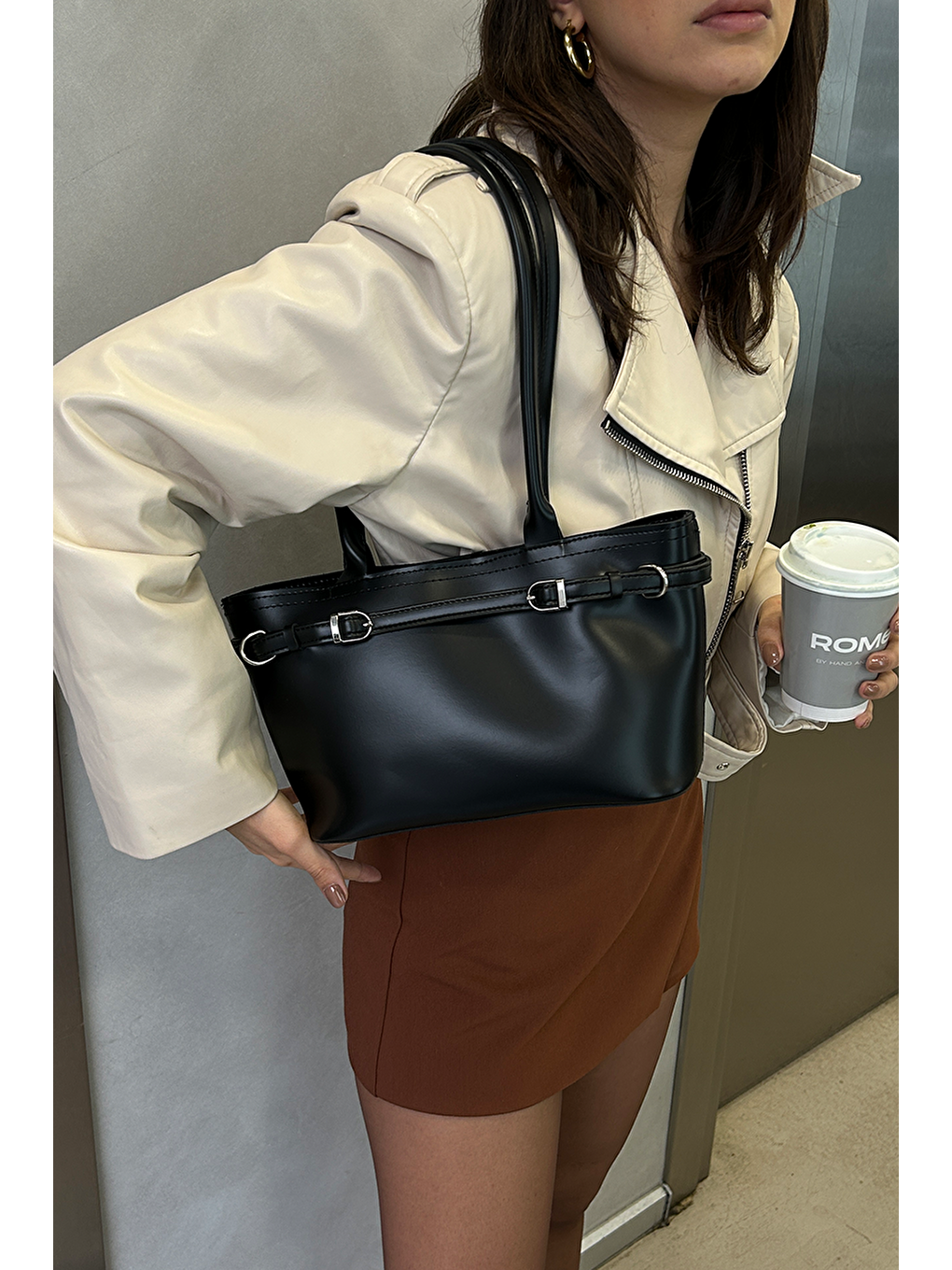 Glove Omuz Çantası Siyah-7