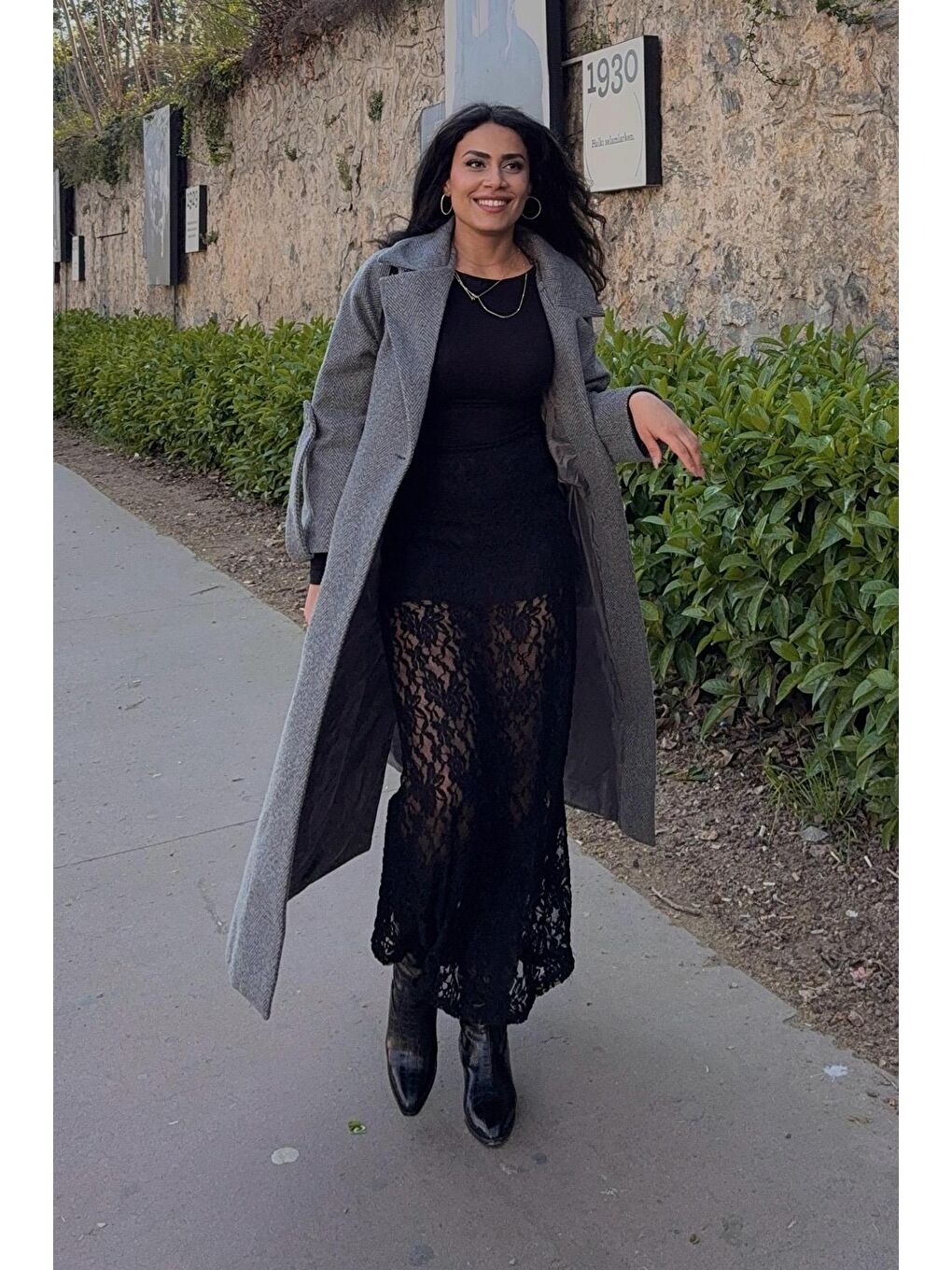 Siyah Dantel Kadın Etek Mg2338-2