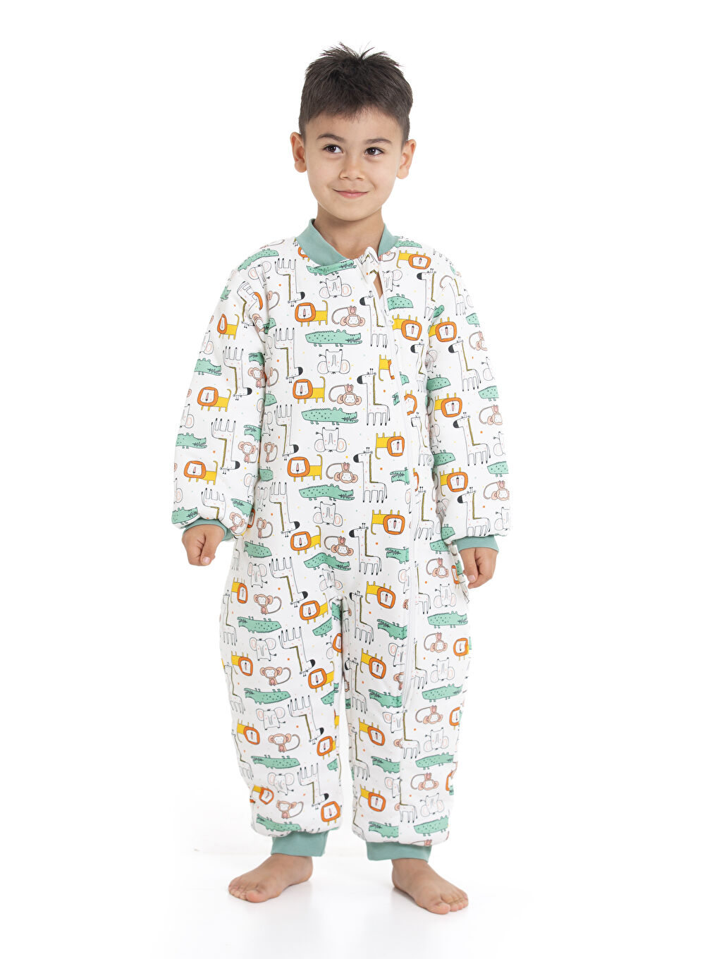 Ekru 2.5 Tog Hayvan Desenli Uyku Tulumu 1026-3