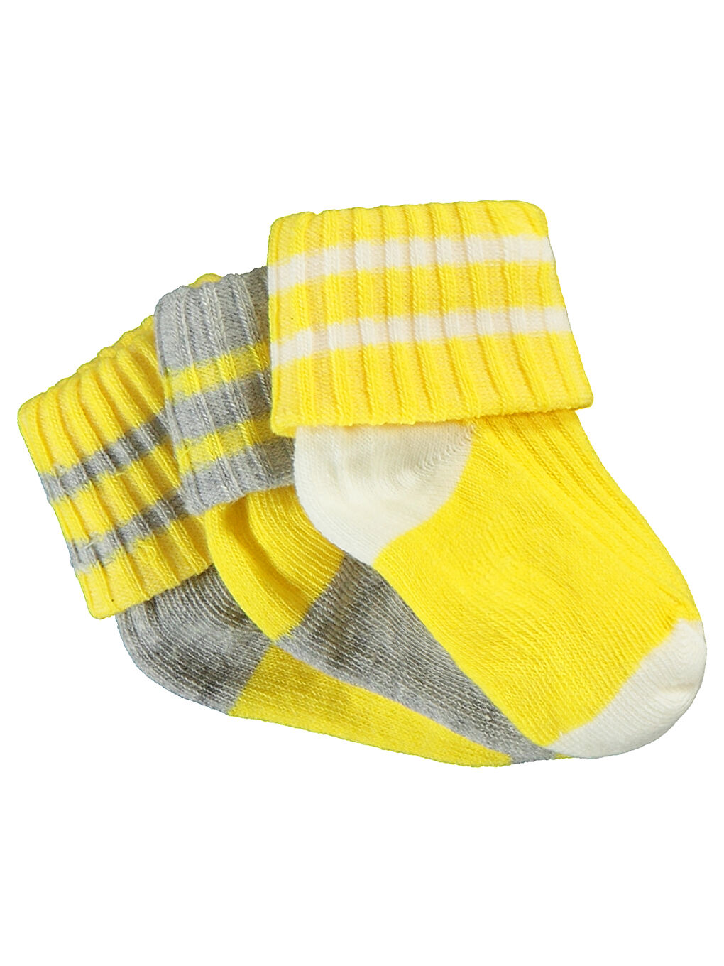 Baby Bebek 3'lü Çorap Set 0-24 Ay Sarı-5